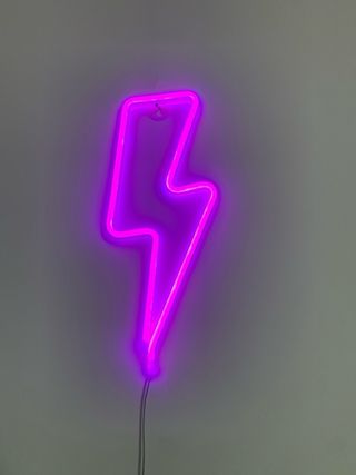 Lampada Neon Fulmine Rosa