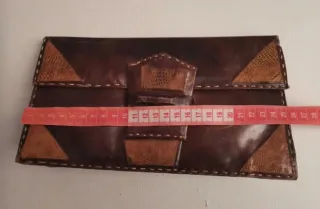 Bolso de mano artesanal cuero mujer