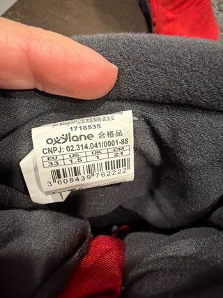 Botas de nieve Quechua Talla 33 Rojas