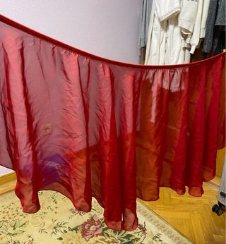 Falda ballet tul roja talla única