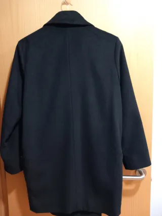 Abrigo Mango Negro Mujer