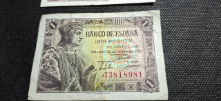 Lote de 5 billetes antiguos