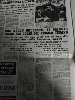 Periódico MARCA Real Madrid 1ª Copa Intercontinent