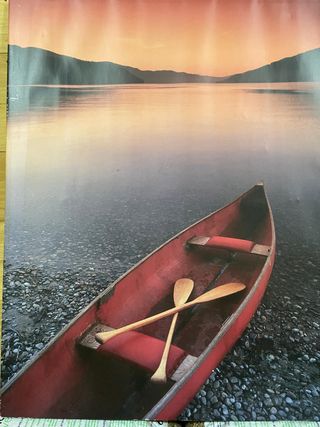 Cuadro paisaje atardecer