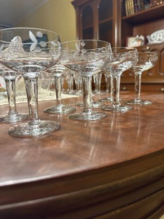 Copas de champán grabadas (Set de 8)