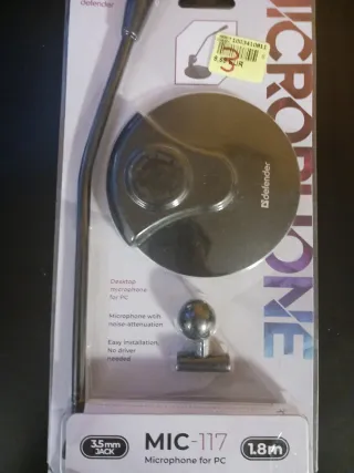 Micrófono Defender MIC-117 PC 3.5mm Jack