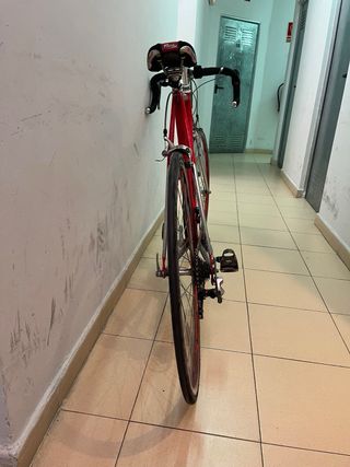 Bicicleta Carretera Acero Columbus EL Roja
