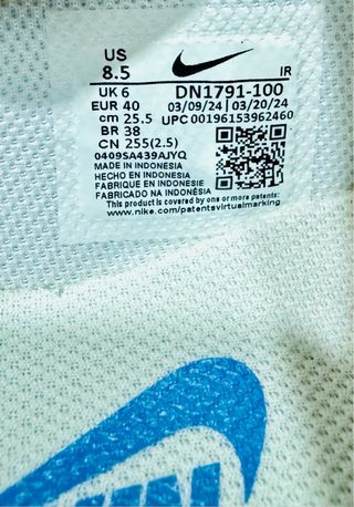 Nike Cortez Talla 40 Blancas