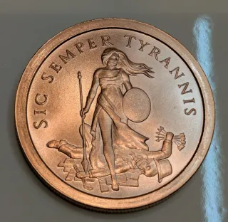 Sic Semper Tyrannis 1 Onza Cobre .999