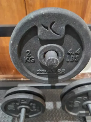 Discos de pesas (varios kg disponibles)