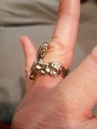 Anillo Lágrimas de Arena Plata