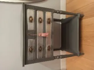 Mueble Cubertero Gris y Plateado