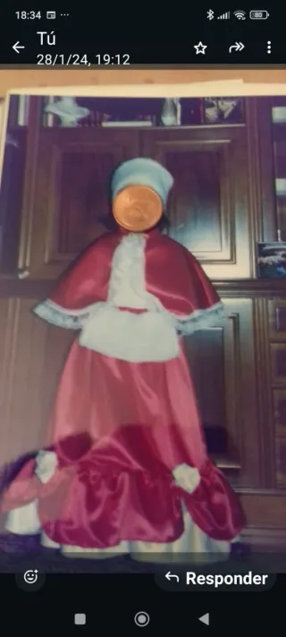 Disfraz rojo y blanco