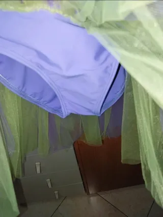 Tutù bimba viola e giallo