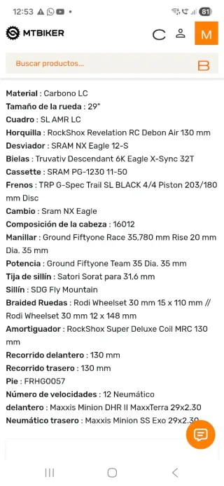 Bicicleta de montaña