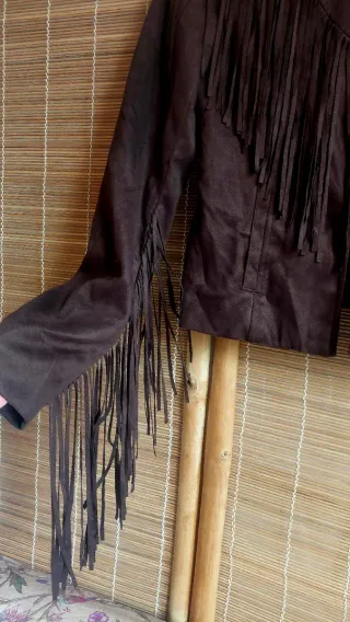 Chaqueta Osley flecos marrón Talla S