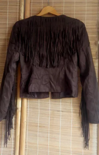 Chaqueta Osley flecos marrón Talla S