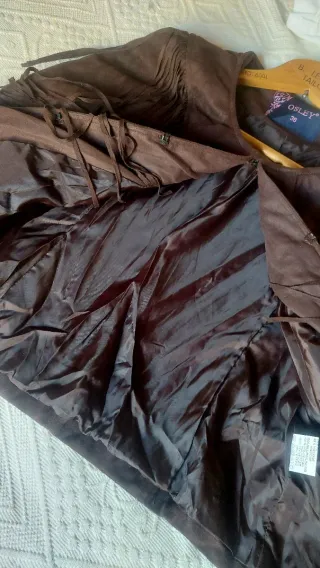 Chaqueta Osley flecos marrón Talla S