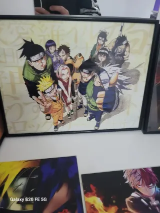 Lote cuadros anime Naruto, One Piece, MHA