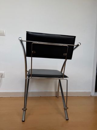 Silla cromada estilo italiano 90s