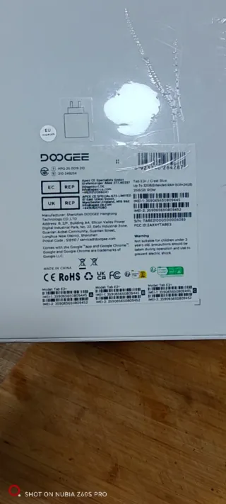 Tablet Doogee Tab E3 Max 8GB+256GB Azul