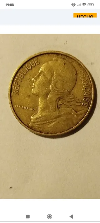 2 Monedas 10 Céntimos Francia 1963