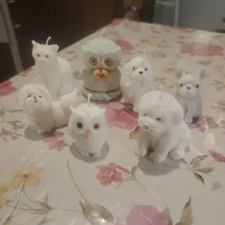Candele Animali Bianco