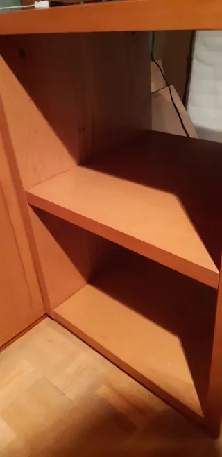 Mobiliario despacho: escritorio con ala y libreria