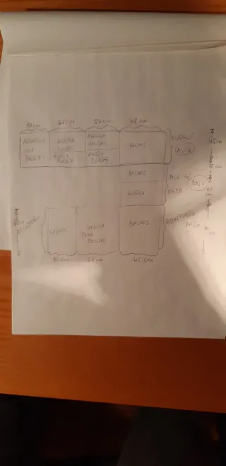 Mobiliario despacho: escritorio con ala y libreria