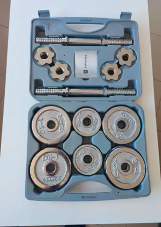 Pesas Mancuernas 10kg Maletín Domys