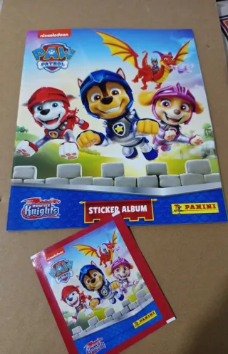Álbum + sobre cromos Paw Patrol Rescue Knights