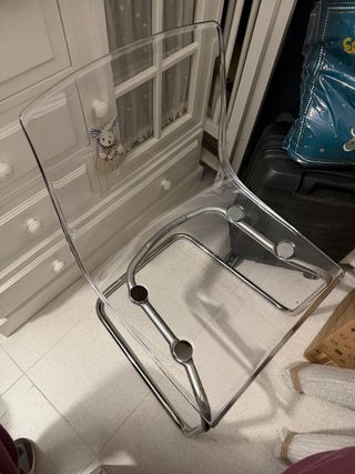 Silla transparente Cromado