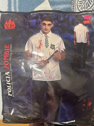 Disfraz Policía Zombie Partilandia Talla M