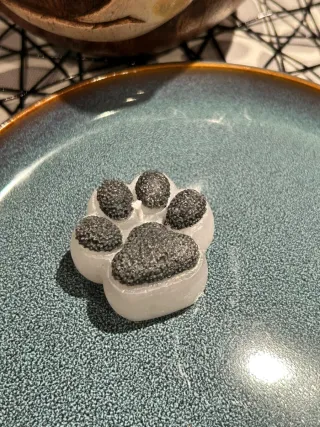 Vela decorativa huella de pata