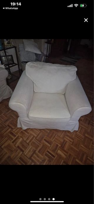 Sillón Ikea beige tela