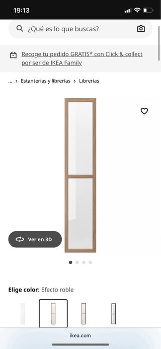 Puerta de vidrio efecto roble IKEA OXBERG