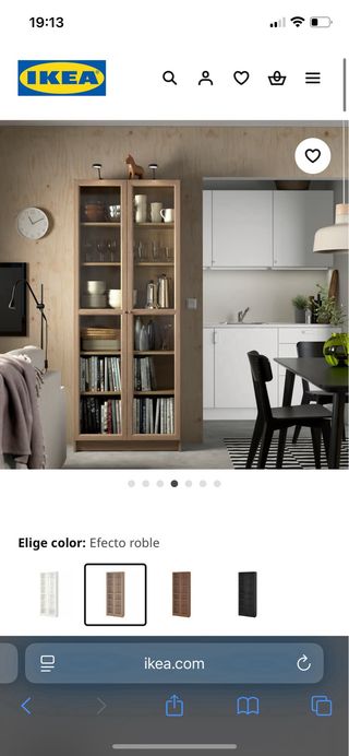Puerta de vidrio efecto roble IKEA OXBERG