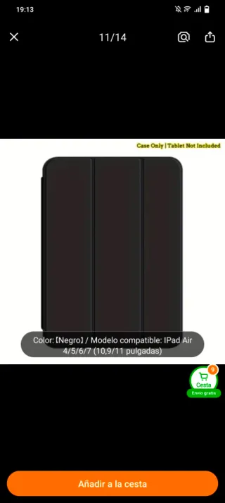Funda iPad Air Negra SIN ESTRENAR