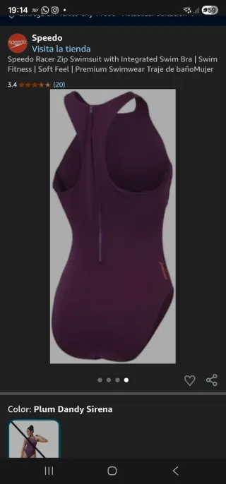 Bañador Speedo Mujer Talla 38 Endurance