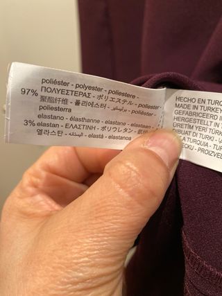 Vestido Zara Burdeos Drapeado Talla M