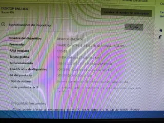 PC Sobremesa Dell i5 8GB RAM SSD 256GB