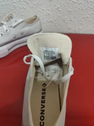 Converse plataforma blancas