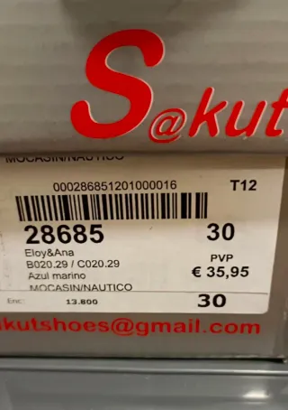 Mocasines Nauticos Sakut Talla 30