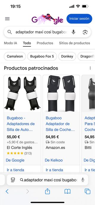 Adaptadores Bugaboo para Maxi-Cosi