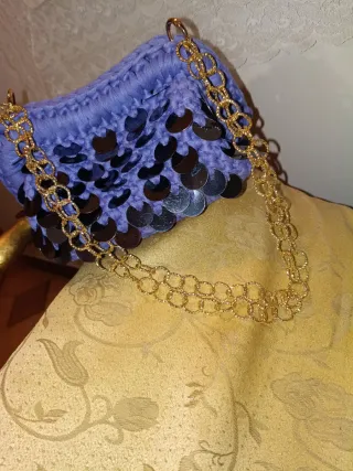 Clutch borsetta molla elegante paiettata