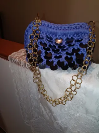 Clutch borsetta molla elegante paiettata