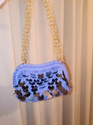 Clutch borsetta molla elegante paiettata