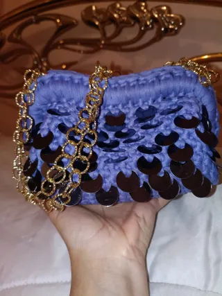 Clutch borsetta molla elegante paiettata