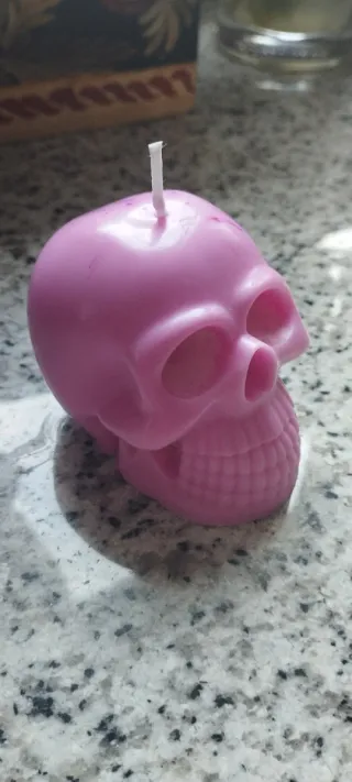 Vela artesanal calavera