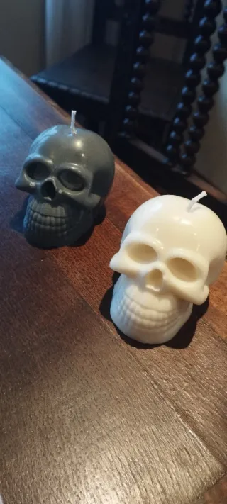 Vela artesanal calavera